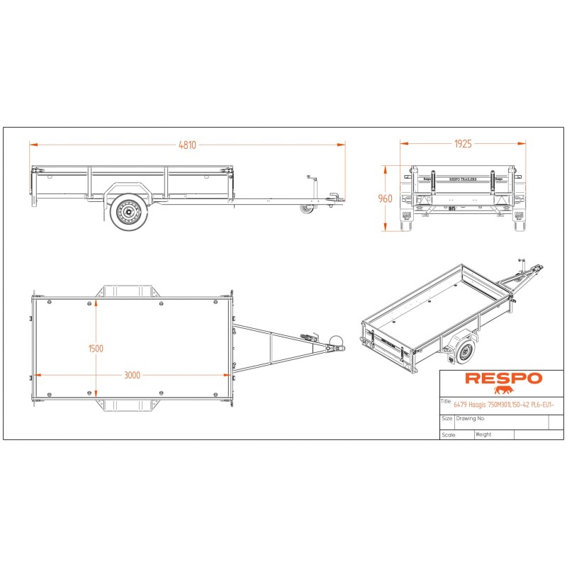 Priekaba RESPO  750M301L150-42 PLH