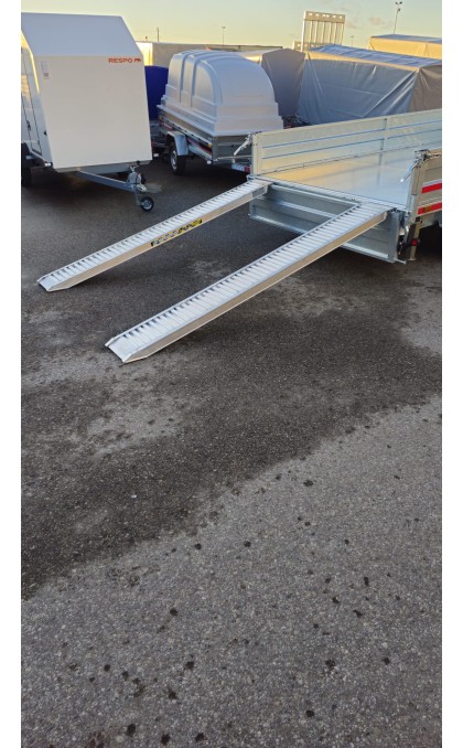 Aliuminės rampos 65x25NB 2050 - 2600kg G užkabinimas
