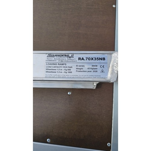 Aliuminės rampos 75x35NB 750 - 1000kg