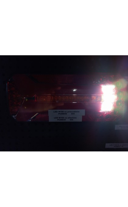 Žibintas LED W150 1148 su rūko žibintu