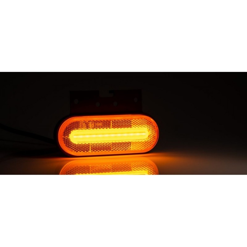 Žibintas LED FT-070 Z+K geltonas su laikikliu 12/36v