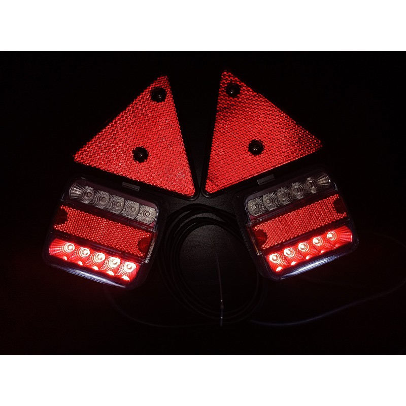 LED priekabos žibintai tvirtinami magnetu,su laidu 7.5m+2.5m ir 7PIN kištuku (L1857)