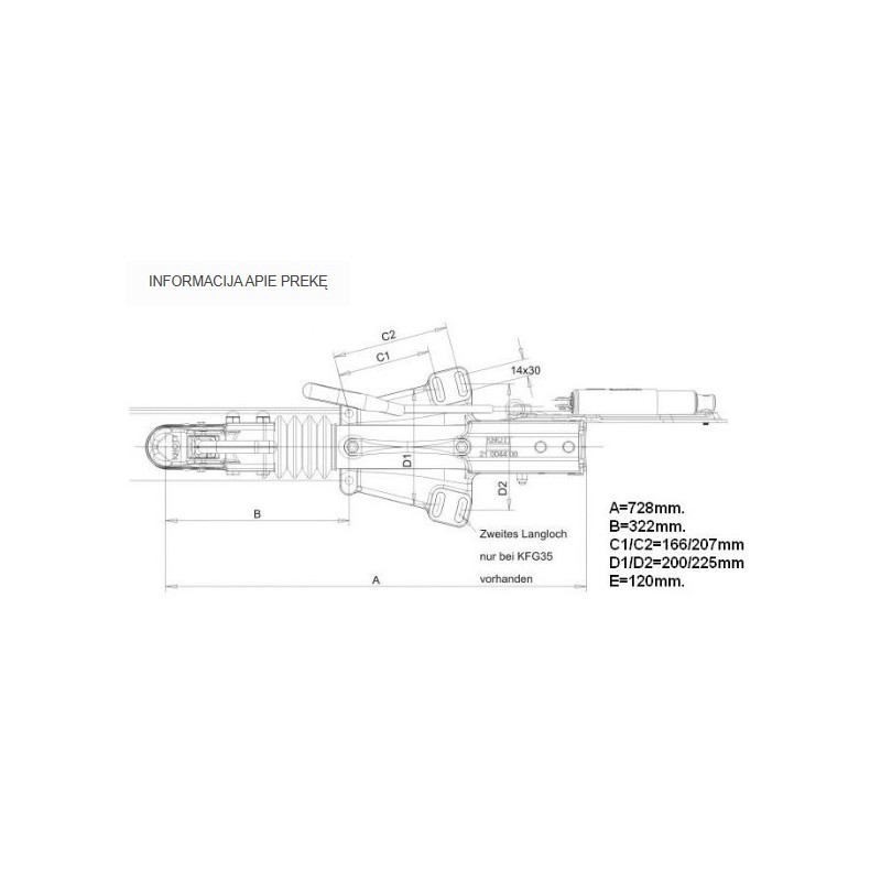 Inercinis sukabinimo stabdžių mechanizmas 3500kg KNOTT