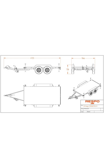 Priekaba RESPO 2700S302T150 generatoriui