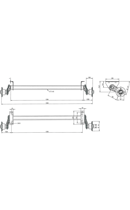 Ašis A1260 750kg