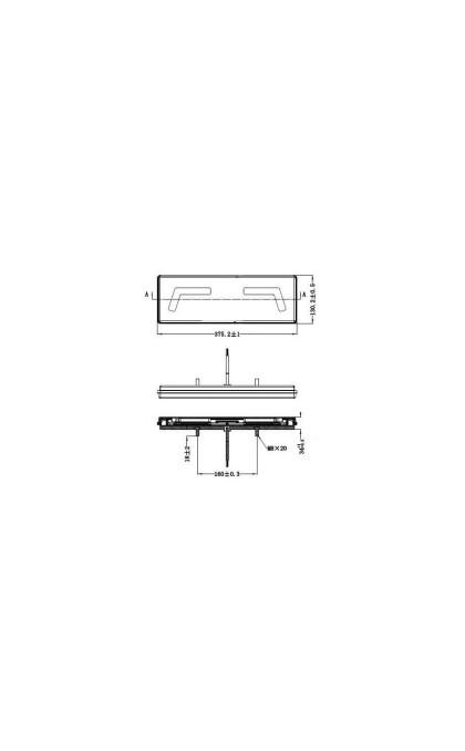 Žibintas LED L1828 12/24v gal.kairė 106 led