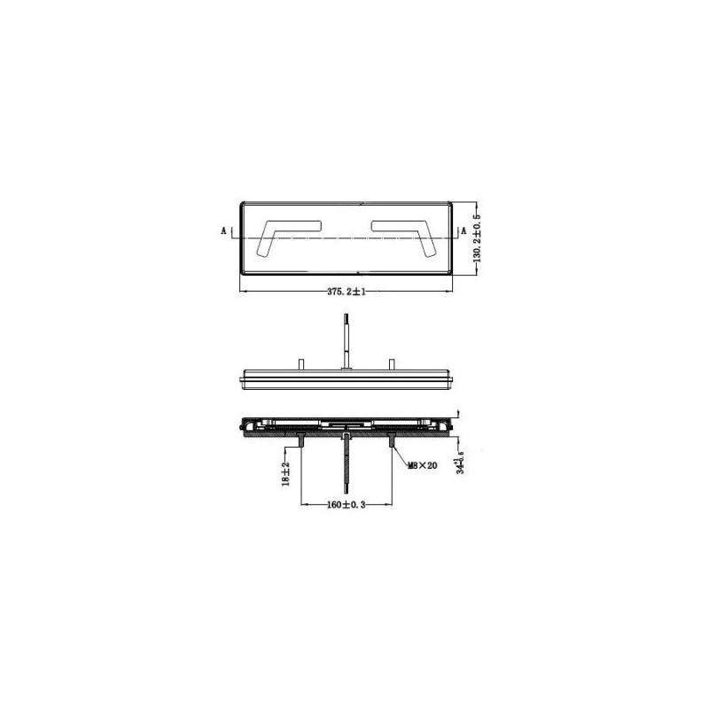 Žibintas LED L1828 12/24v gal.kairė 106 led