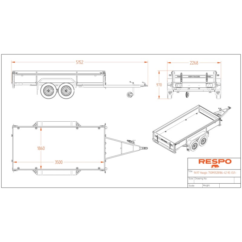 Priekaba RESPO 750M352B186