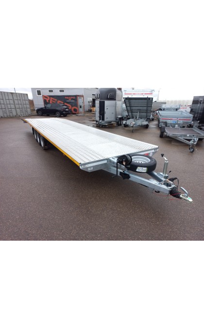 Priekaba Besttrailers INDIANA 8,5x2,1m 3500kg R14C. Dengtas