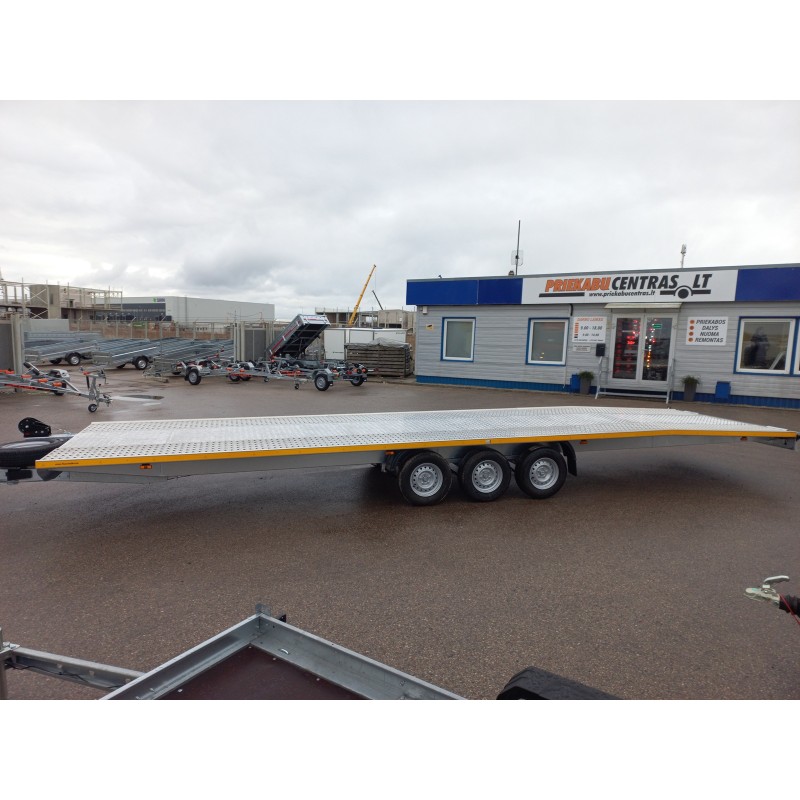 Priekaba Besttrailers INDIANA 8,5x2,1m 3500kg R14C. Dengtas