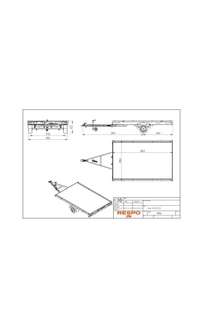Priekaba RESPO 750P301L207 ( Platforma )