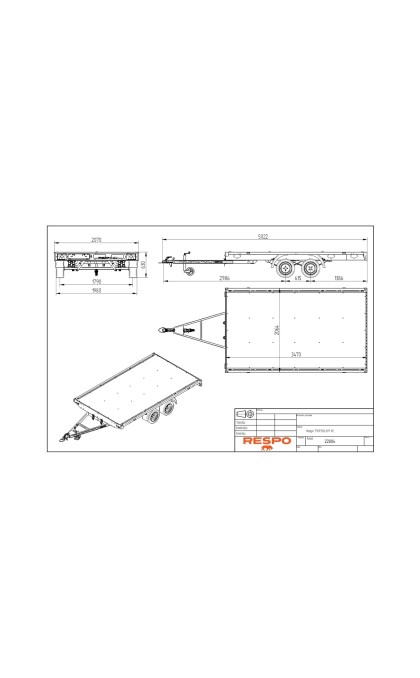 Priekaba RESPO 750P352L207 ( Platforma )