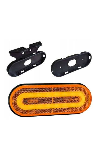 Žibintas LED FT-072 su laikikliu 12/36V geltonas