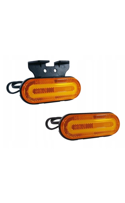Žibintas LED FT-072 su laikikliu 12/36V geltonas