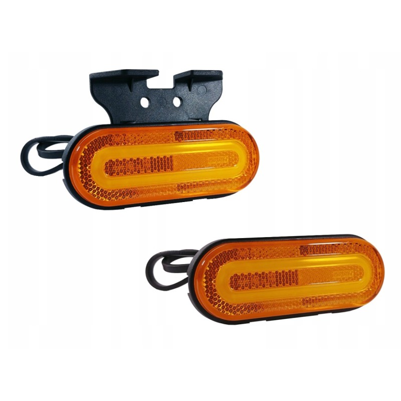 Žibintas LED FT-072 su laikikliu 12/36V geltonas