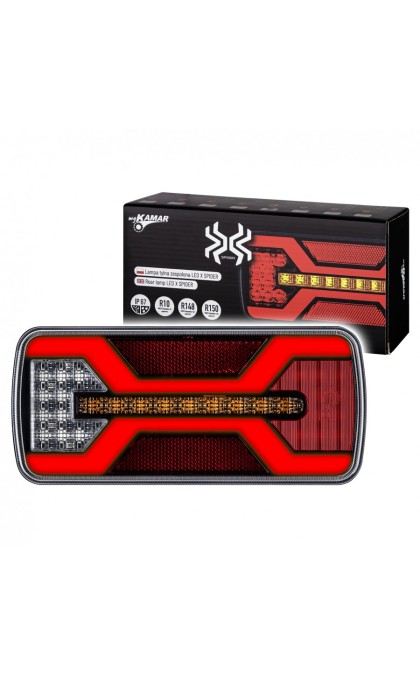 Žibintas LED 12/24v L2431 X-Spider 5pin kairė