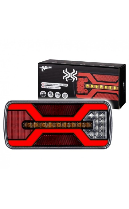 Žibintas LED 12/24v L2430 X-Spider 5pin kairė